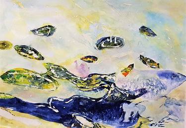 Print of Art Deco Fish Paintings by S MEYA