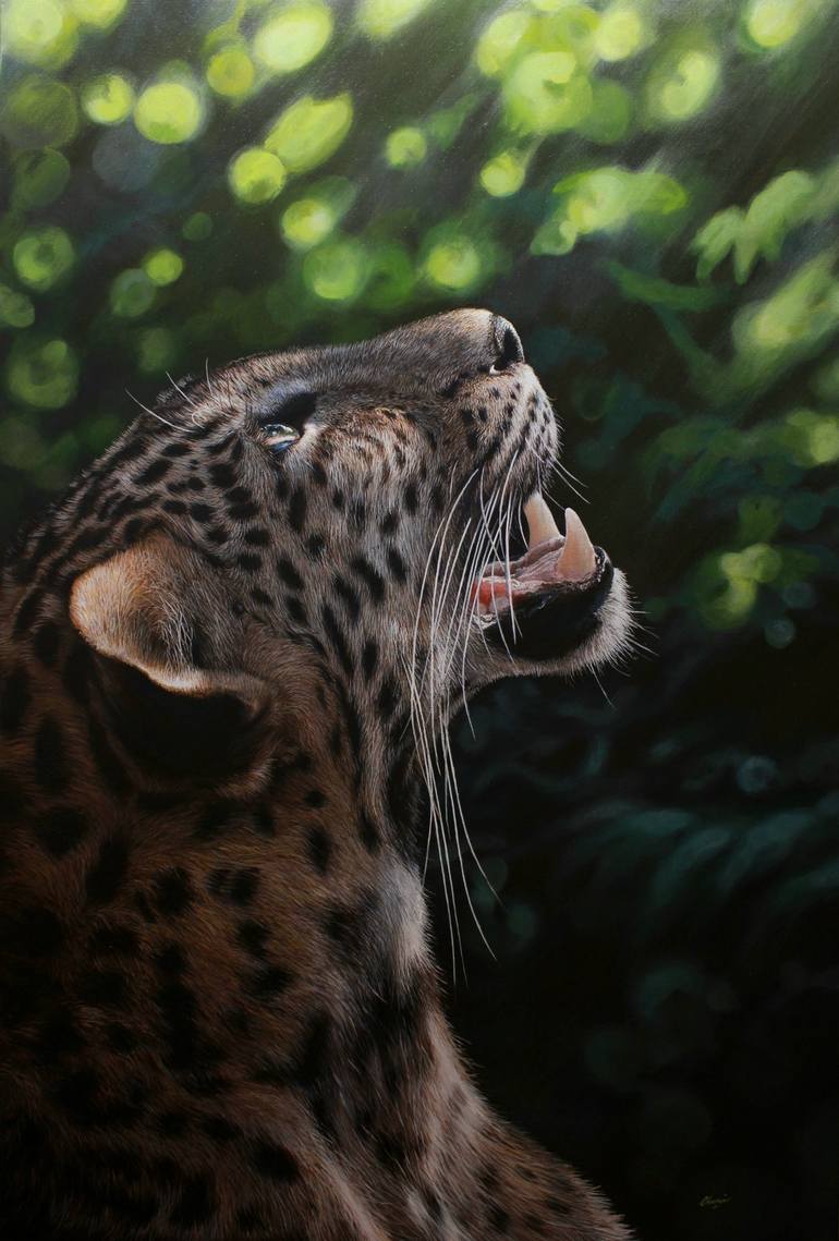 Original Realism Animal Paintings by Chamindra De S Abeyewickreme