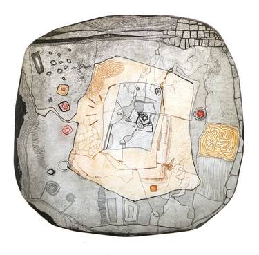 Heike Roesel "Schatzkarte" (treasure map), fine art etching, edition of 25 - Limited Edition 10 of 25 thumb