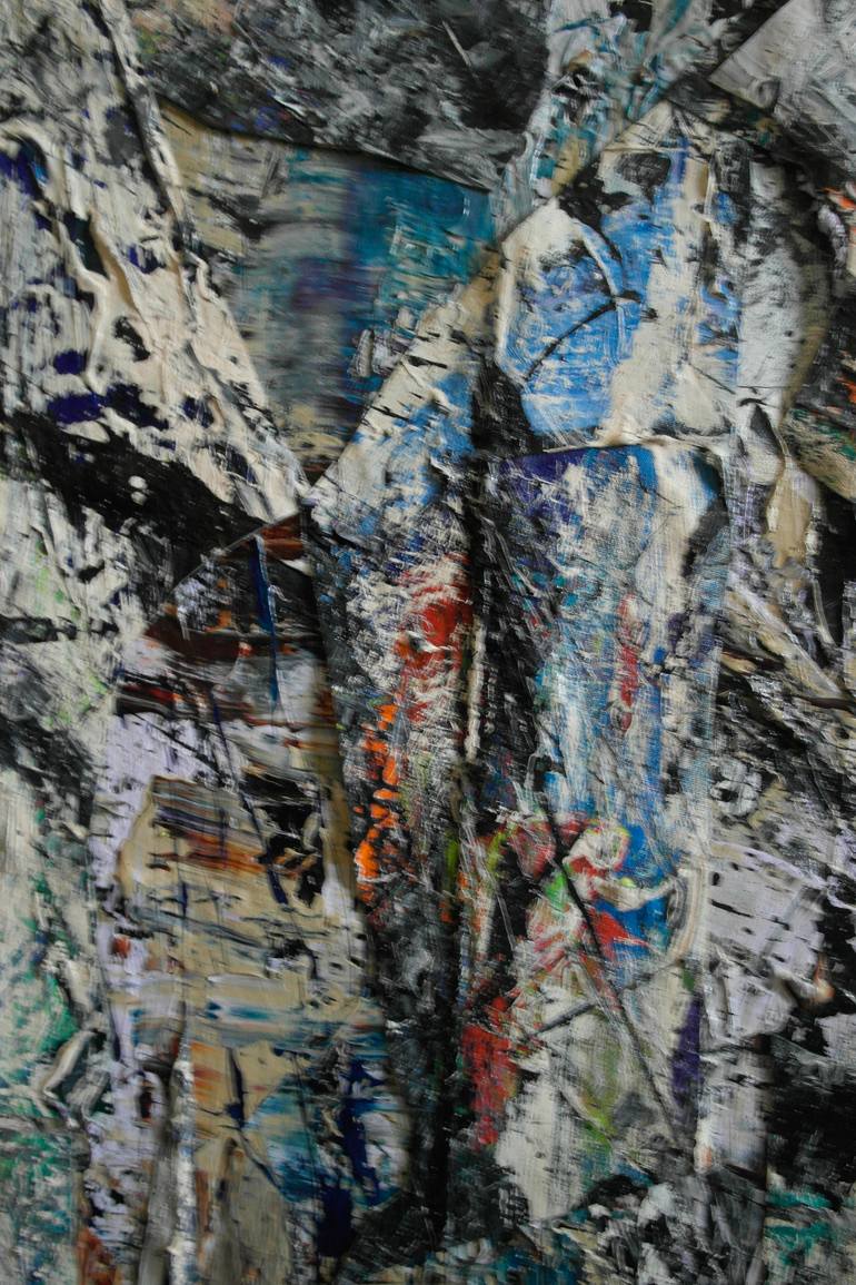 Original Abstract Expressionism Abstract Collage by Michael Lewandowski