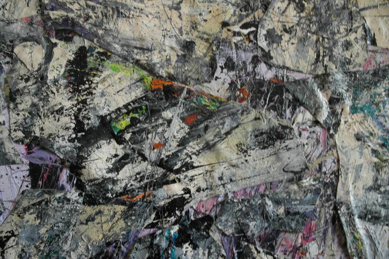 Original Abstract Expressionism Abstract Collage by Michael Lewandowski