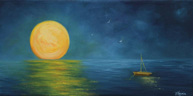 Moonlight Clair De Lune Painting By Johanne Kourie Saatchi Art