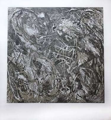 Original Abstract Expressionism Abstract Printmaking by Samuel Gardner