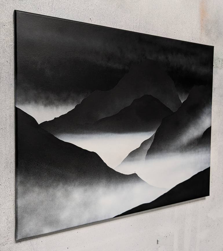 Original Black & White Landscape Painting by Robert Owen Bloomfield
