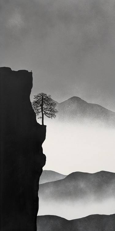 Original Black & White Landscape Paintings by robert owen bloomfield