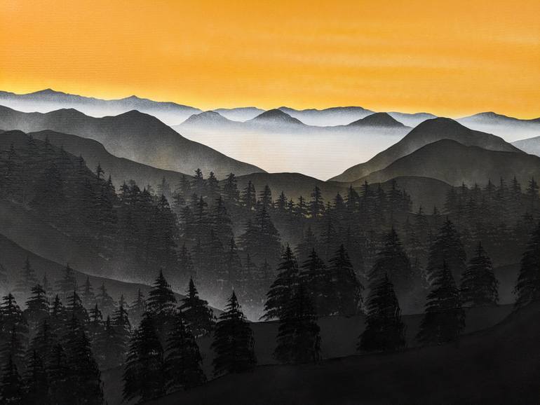 Original Folk Landscape Painting by Robert Owen Bloomfield