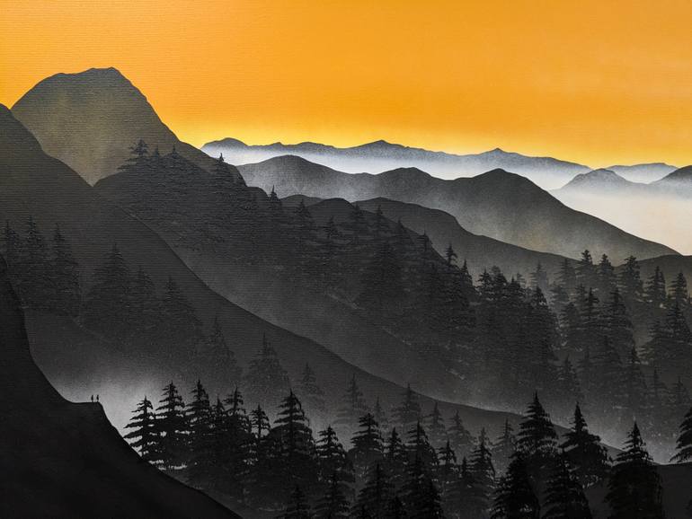 Original Folk Landscape Painting by Robert Owen Bloomfield