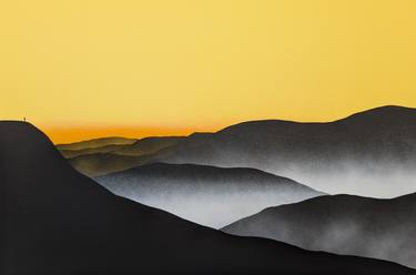 Original Black & White Landscape Painting by Robert Owen Bloomfield