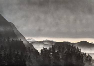 Original Black & White Landscape Paintings by Robert Owen Bloomfield