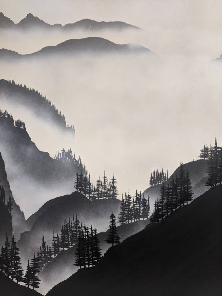 Original Minimalism Landscape Painting by Robert Owen Bloomfield