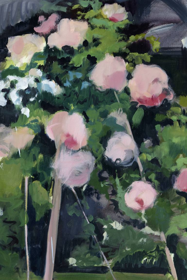 Original Impressionism Floral Painting by Cecilia Marchan