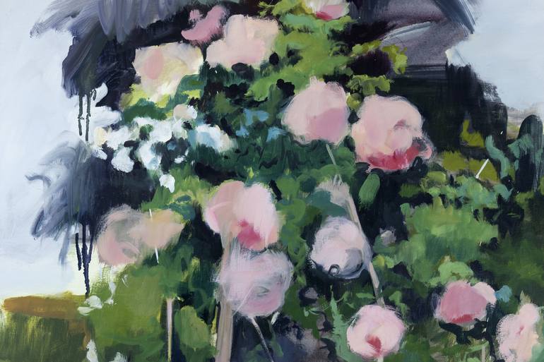 Original Impressionism Floral Painting by Cecilia Marchan