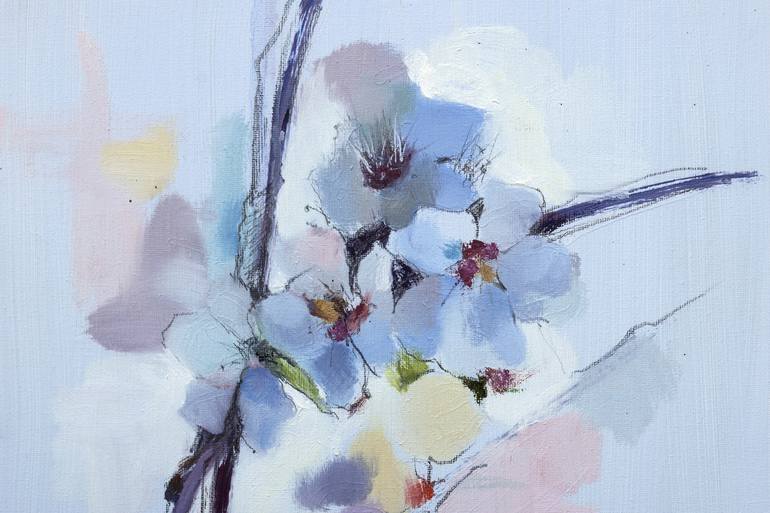 Original Impressionism Floral Painting by Cecilia Marchan