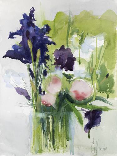 Print of Expressionism Floral Paintings by Cecilia Marchan