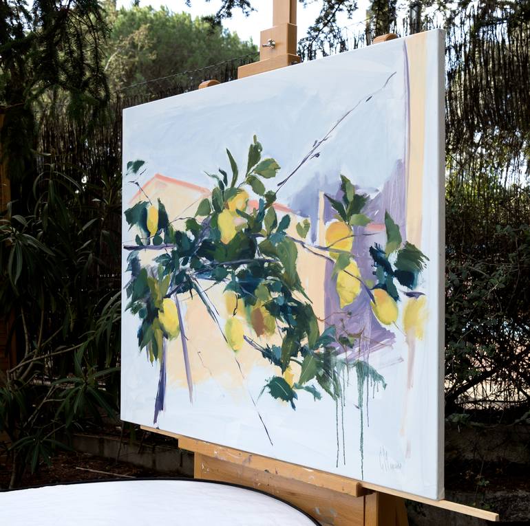 Original Garden Painting by Cecilia Marchan