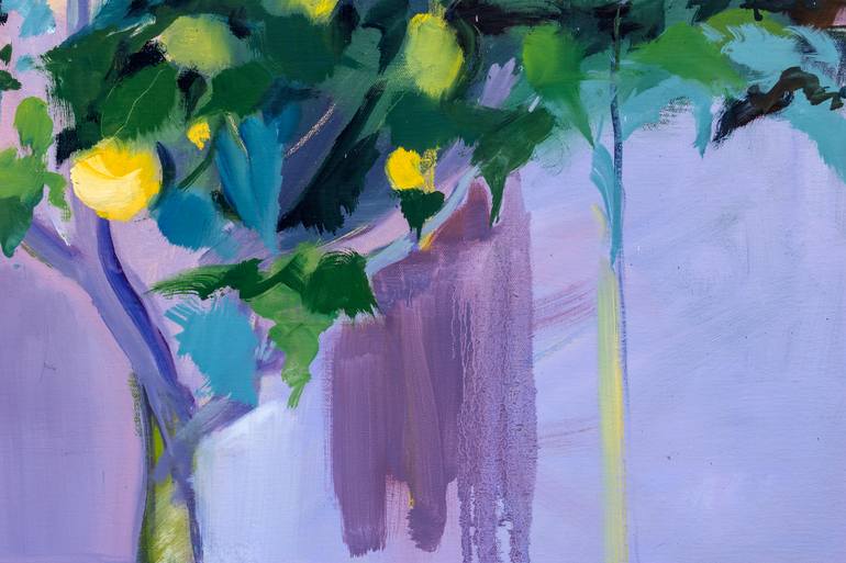 Original Impressionism Garden Painting by Cecilia Marchan