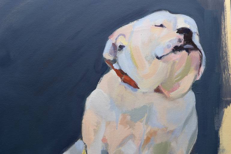 Original Impressionism Dogs Painting by Cecilia Marchan