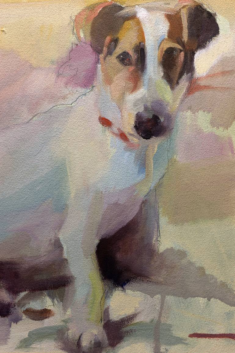 Original Dogs Painting by Cecilia Marchan