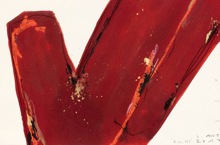 Original Abstract Typography Painting by Leandro Antoli