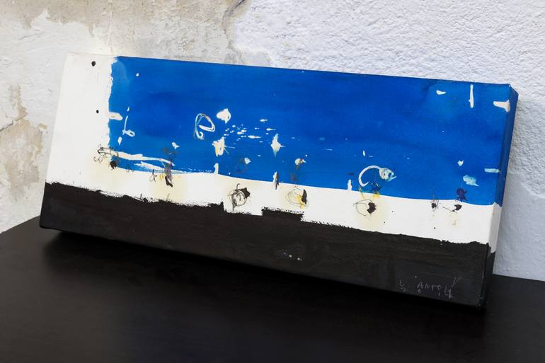 Original Abstract Expressionism Geometric Painting by Leandro Antoli