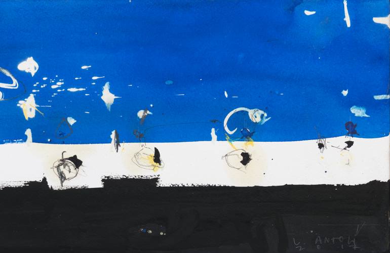 Original Abstract Expressionism Geometric Painting by Leandro Antoli