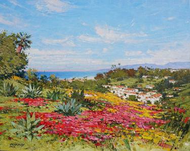 Pacific Palisades oil painting, Santa Monica Beach thumb