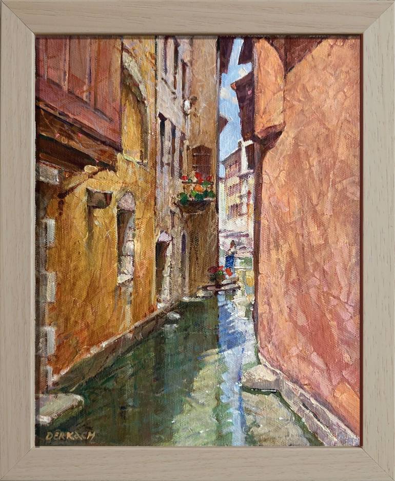 Original Figurative Cities Painting by Vladimir Derkach