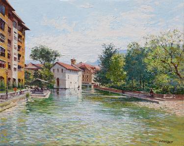 ANNECY. Old town, France, the Thiou river thumb