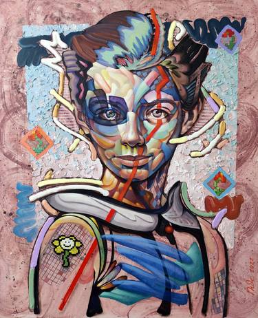 Original Surrealism Women Painting by Bogdan Dide