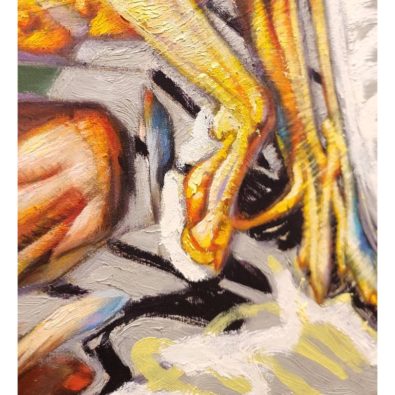 Original Abstract Expressionism Dogs Painting by Bogdan Dide