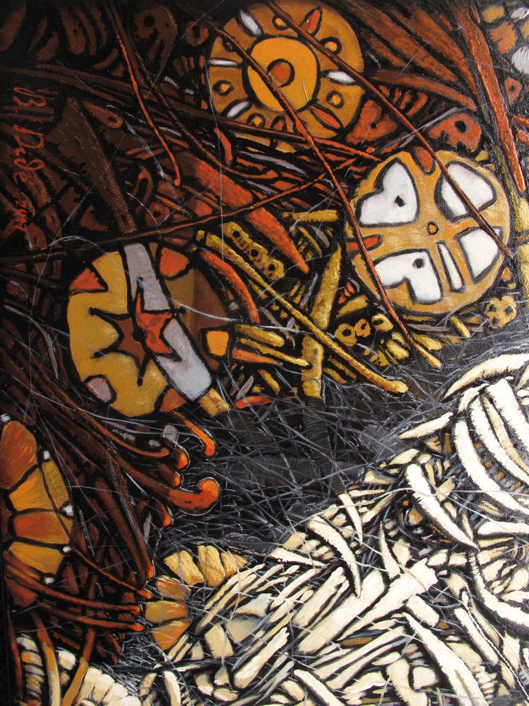 Original Abstract Horse Painting by Bogdan Dide