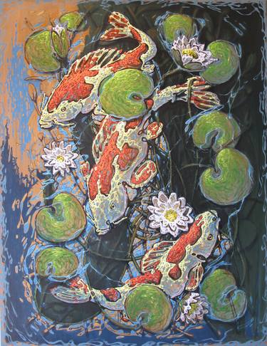 Print of Fish Paintings by Bogdan Dide