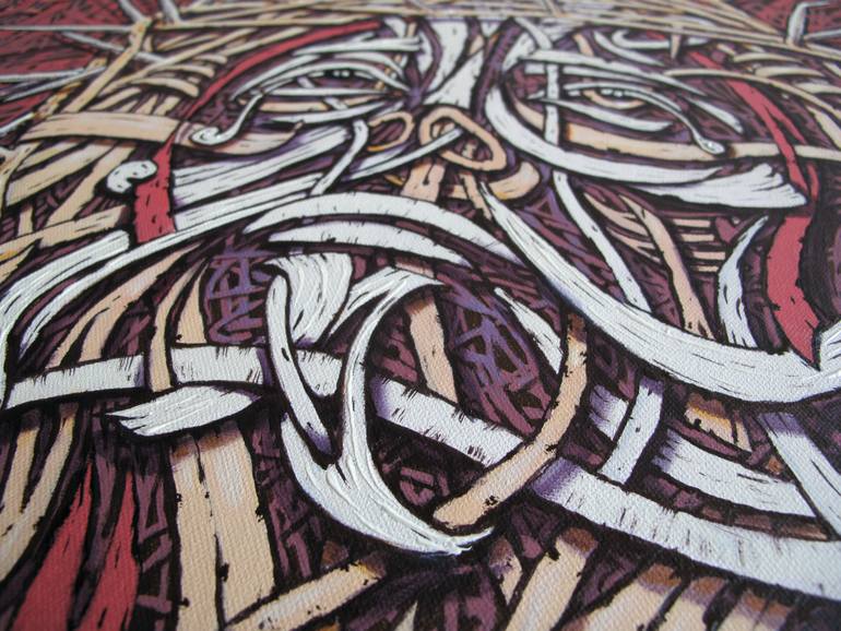 Original Abstract Religion Painting by Bogdan Dide