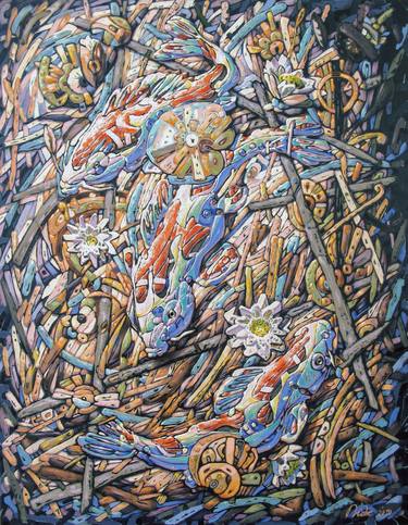 Print of Abstract Expressionism Fish Paintings by Bogdan Dide