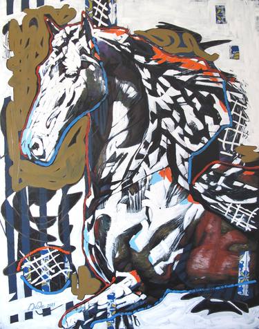 Original Figurative Horse Paintings by Bogdan Dide