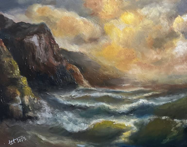 Sea, Sand, and Sky No. 4 2025 Painting by Terry Orletsky | Saatchi Art