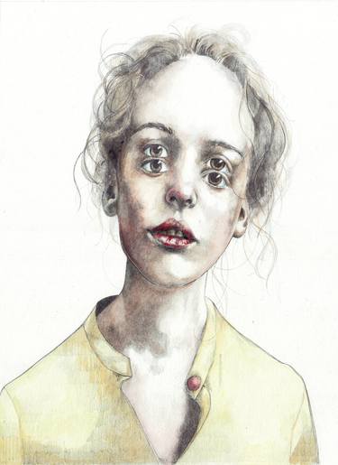 Print of Portrait Drawings by Zoe Lunar