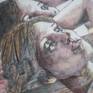 Specific detail of the face.