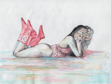 Original Surrealism People Drawings by Zoe Lunar