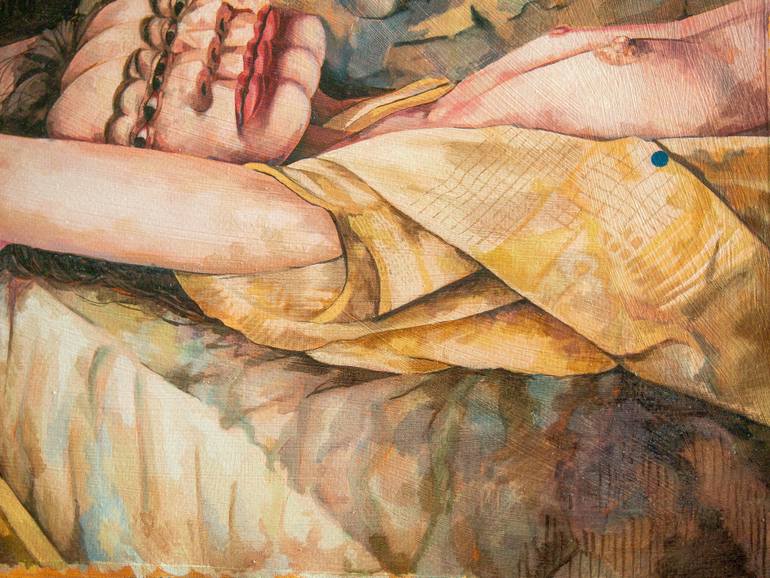 Original Figurative Nude Painting by Zoe Lunar