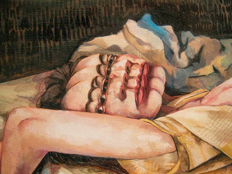 Original Figurative Nude Painting by Zoe Lunar