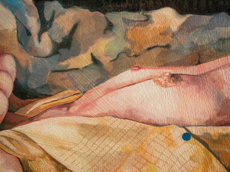 Original Figurative Nude Painting by Zoe Lunar