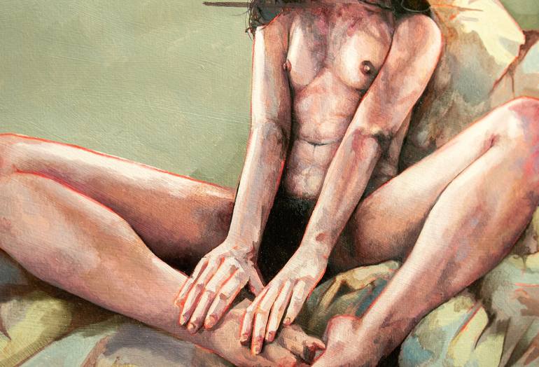 Original Realism Nude Painting by Zoe Lunar