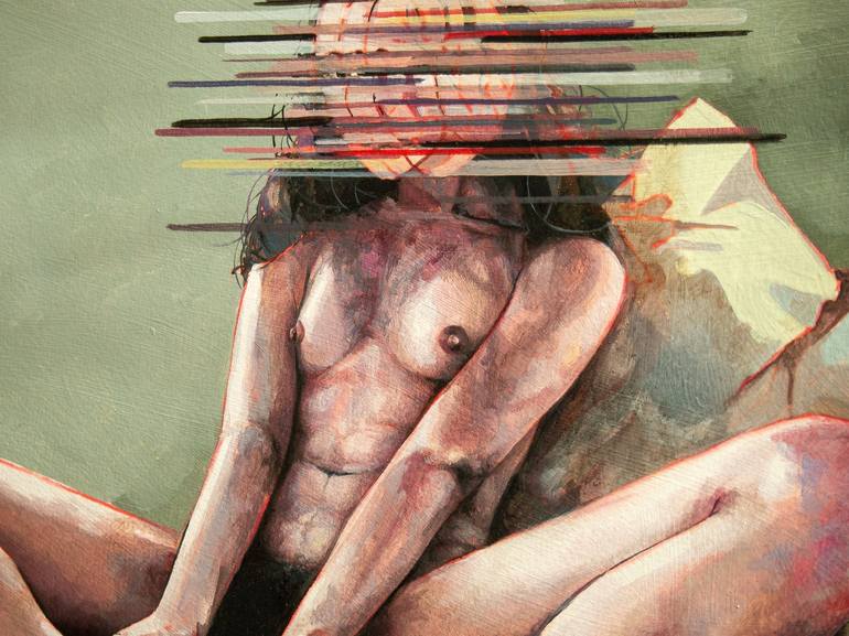 Original Nude Painting by Zoe Lunar