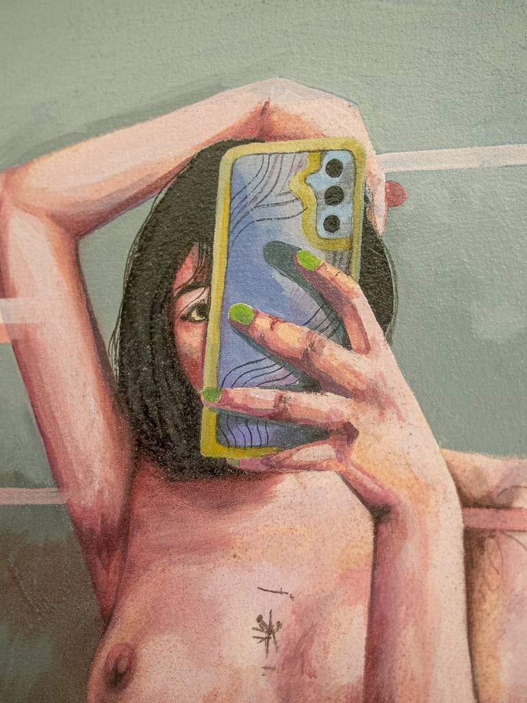 Original Figurative Nude Painting by Zoe Lunar