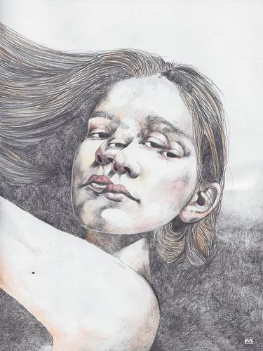 Print of Expressionism Portrait Drawings by Zoe Lunar