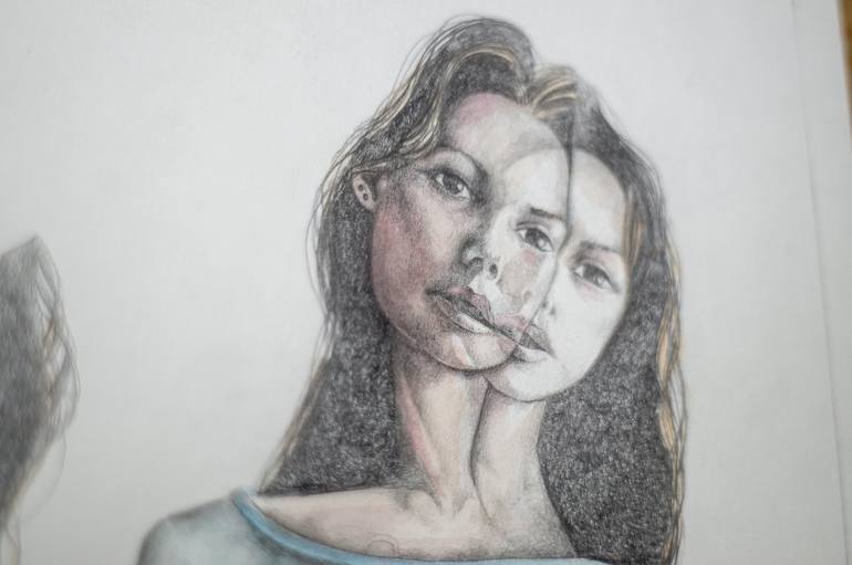 Original Realism Women Mixed Media by Zoe Lunar