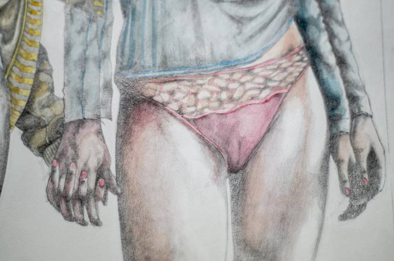 Original Realism Women Mixed Media by Zoe Lunar