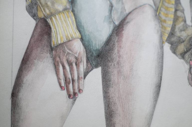 Original Realism Women Mixed Media by Zoe Lunar