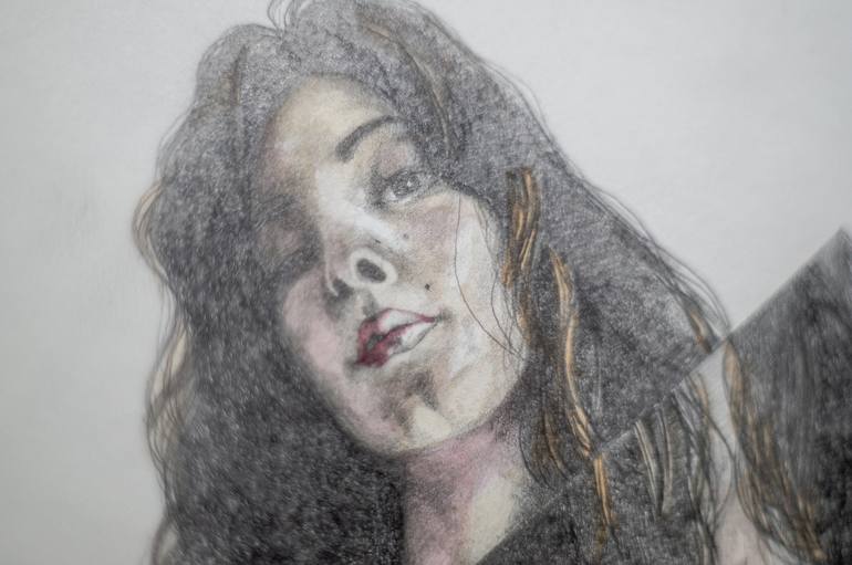 Original Realism Women Mixed Media by Zoe Lunar